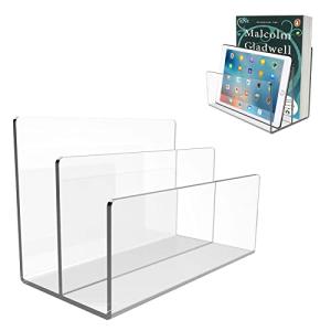 Boloyo 2‑Section Acrylic File Holder Clear