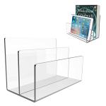 Boloyo 2‑Section Acrylic File Holder Clear
