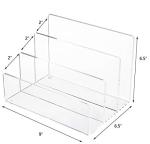Jucoan 3‑Section Acrylic File Holder 9×6.5″