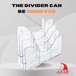 Azar Displays 3‑Tier Wall & Desktop File Organizer