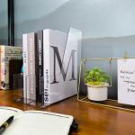 RHONZHAO 2‑Pack Vertical File Holder Clear