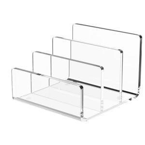 Richboom 3‑Section Acrylic File Sorter 8.5×6.3″