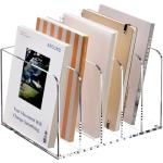YUXUN 5‑Compartment Magazine File Holder Clear