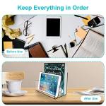 Boloyo 2‑Section Acrylic File Holder Clear