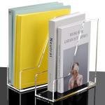 2‑Pack Acrylic Magazine File Holder 9.45×3.54×10.24″ Clear