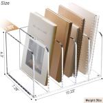 YUXUN 5‑Compartment Magazine File Holder Clear