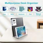 Boloyo 2‑Section Acrylic File Holder Clear