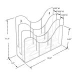 Azar Displays 3‑Tier Wall & Desktop File Organizer