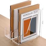 2‑Pack Acrylic Magazine File Holder 9.45×3.54×10.24″ Clear