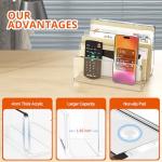 Richboom 3‑Section Acrylic File Sorter 8.5×6.3″