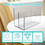 Boloyo 2‑Section Acrylic File Holder Clear