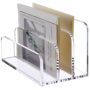 SANRUI 3‑Compartment Mail Organizer Clear