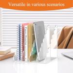 YAGELI Acrylic Magazine File Holder 4‑Compartment