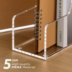 2‑Pack Acrylic Magazine File Holder 9.45×3.54×10.24″ Clear