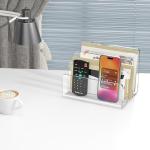 Richboom 3‑Section Acrylic File Sorter 8.5×6.3″