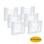 PAG 6‑Pocket Wall File Holder Clear