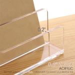 SANRUI 3‑Compartment Mail Organizer Clear