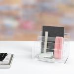 Richboom 3‑Section Acrylic File Sorter 8.5×6.3″