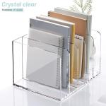 YUXUN 5‑Compartment Magazine File Holder Clear