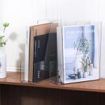 Vertical Magazine File Holder Clear 4‑Pack