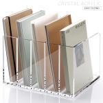 YUXUN 5‑Compartment Magazine File Holder Clear