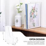 Vertical Magazine File Holder Clear 4‑Pack