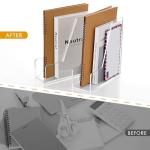 2‑Pack Acrylic Magazine File Holder 9.45×3.54×10.24″ Clear
