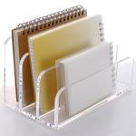 SANRUI 3‑Compartment Mail Organizer Clear