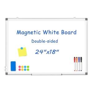 WALGLASS 24×18″ Double‑Sided Magnetic Whiteboard