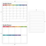 3‑Pack Magnetic Dry‑Erase Calendar 14×11″
