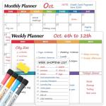 3‑Pack Magnetic Dry‑Erase Calendar 14×11″