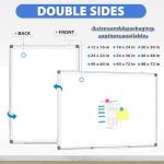 WALGLASS 24×18″ Double‑Sided Magnetic Whiteboard
