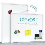 MaxGear 16×12″ Double‑Sided Dry‑Erase Board