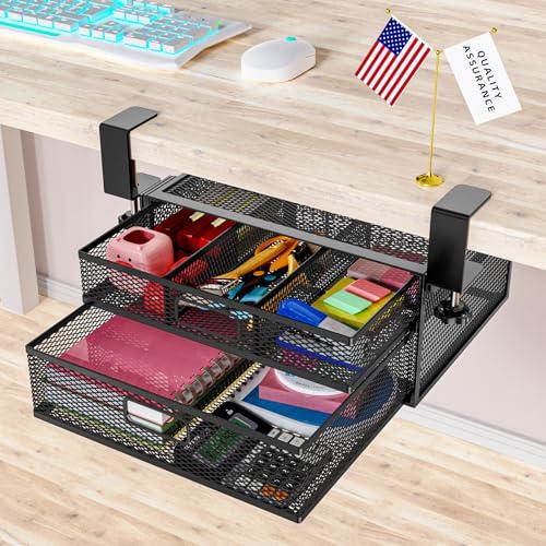 Under‑desk drawer organizers