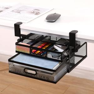 ROLIZOE Under‑Desk 2‑Drawer Sliding Organizer