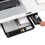 2‑Pack Under‑Desk Drawers Black Large & Small