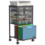 Sbanmao 4‑Drawer Rolling File Cart