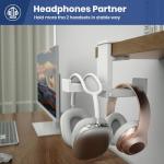 EURPMASK 360° Rotating Dual Headphone Stand