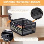 ROLIZOE Under‑Desk 2‑Drawer Sliding Organizer