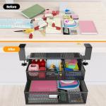 SRJZMLY Under‑Desk 2‑Drawer Metal Organizer