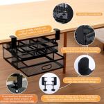 ROLIZOE Under‑Desk 2‑Drawer Sliding Organizer