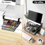 SRJZMLY Under‑Desk 2‑Drawer Metal Organizer