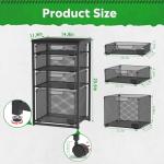 Sbanmao 4‑Drawer Rolling File Cart