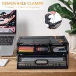 ROLIZOE Under‑Desk 2‑Drawer Sliding Organizer