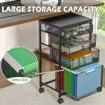 Sbanmao 4‑Drawer Rolling File Cart