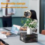 SRJZMLY Under‑Desk 2‑Drawer Metal Organizer