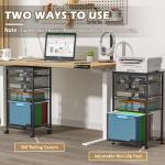Sbanmao 4‑Drawer Rolling File Cart