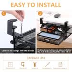 ROLIZOE Under‑Desk 2‑Drawer Sliding Organizer