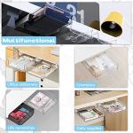 Self-Adhesive Under‑Desk Drawer Organizer 2‑Pack White