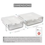 2‑Pack Self‑Adhesive Under‑Desk Acrylic Shelf Organizer Clear